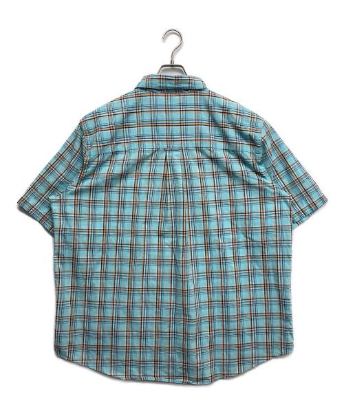 CHAPS（チャップス）CHAPS (チャップス) チェック半袖シャツ ブルー サイズ:XXLの古着・服飾アイテム