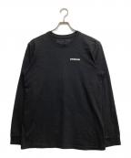 Patagoniaパタゴニア）の古着「プリントロングスリーブカットソー」｜ブラック