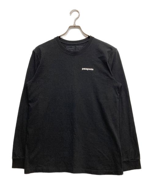 Patagonia（パタゴニア）Patagonia (パタゴニア) プリントロングスリーブカットソー ブラック サイズ:Mの古着・服飾アイテム