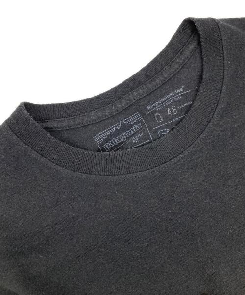 Patagonia（パタゴニア）Patagonia (パタゴニア) プリントロングスリーブカットソー ブラック サイズ:Mの古着・服飾アイテム