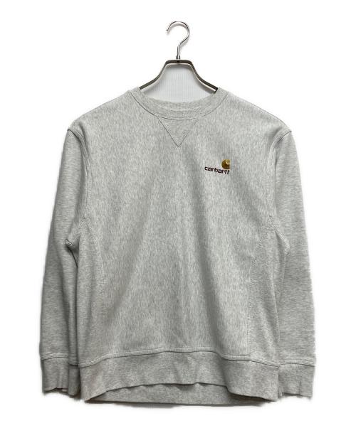 CarHartt（カーハート）CarHartt (カーハート) American Script Sweat ライトグレー サイズ:Sの古着・服飾アイテム