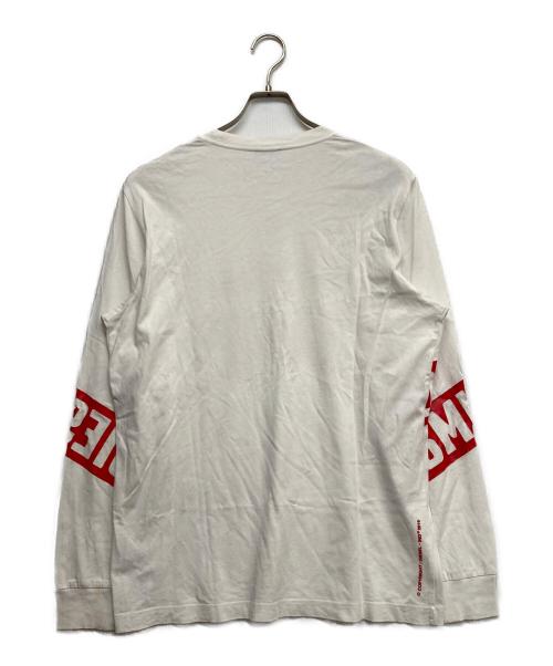 DIESEL（ディーゼル）DIESEL (ディーゼル) プリントロングスリーブカットソー レッド×ホワイト サイズ:Mの古着・服飾アイテム
