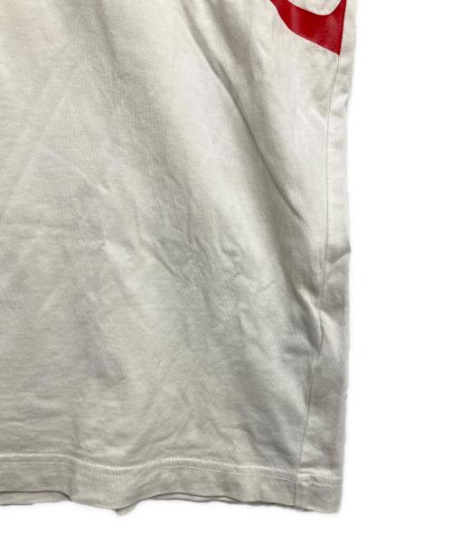 DIESEL（ディーゼル）DIESEL (ディーゼル) プリントロングスリーブカットソー レッド×ホワイト サイズ:Mの古着・服飾アイテム