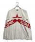 DIESEL（ディーゼル）の古着「プリントロングスリーブカットソー」｜レッド×ホワイト