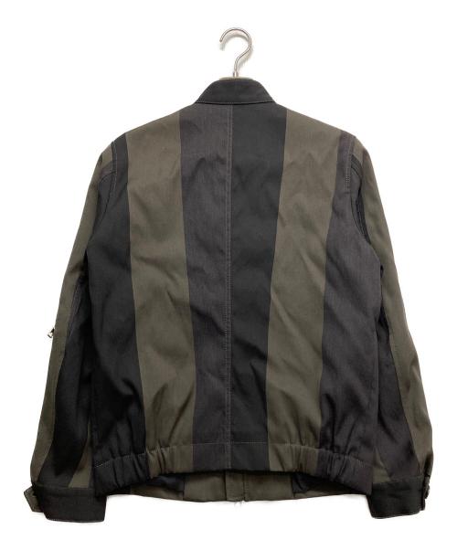 DIESEL Black Gold（ディーゼル ブラック ゴールド）DIESEL BLACK GOLD (ディーゼル ブラック ゴールド) バイカラージップアップジャケット オリーブ×ブラック サイズ:44の古着・服飾アイテム