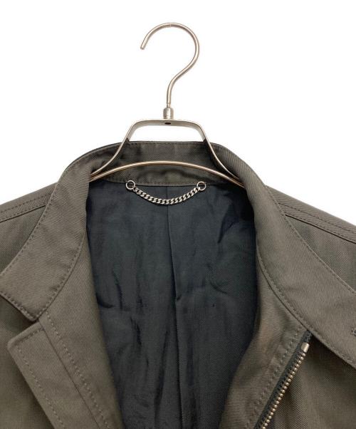DIESEL Black Gold（ディーゼル ブラック ゴールド）DIESEL BLACK GOLD (ディーゼル ブラック ゴールド) バイカラージップアップジャケット オリーブ×ブラック サイズ:44の古着・服飾アイテム