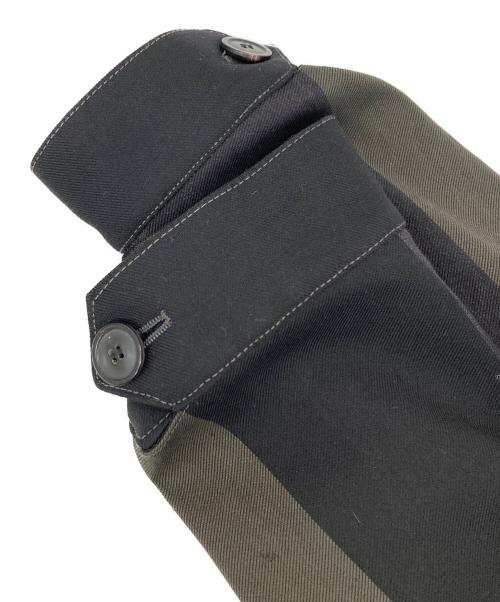 DIESEL Black Gold（ディーゼル ブラック ゴールド）DIESEL BLACK GOLD (ディーゼル ブラック ゴールド) バイカラージップアップジャケット オリーブ×ブラック サイズ:44の古着・服飾アイテム