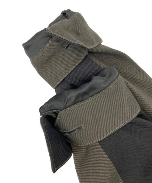 DIESEL Black Gold（ディーゼル ブラック ゴールド）DIESEL BLACK GOLD (ディーゼル ブラック ゴールド) バイカラージップアップジャケット オリーブ×ブラック サイズ:44の古着・服飾アイテム