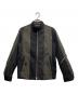 DIESEL BLACK GOLD（ディーゼル ブラック ゴールド）の古着「バイカラージップアップジャケット」｜オリーブ×ブラック
