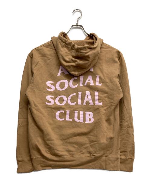 anti social social CLUB（アンチソーシャルソーシャルクラブ）ANTI SOCIAL SOCIAL CLUB (アンチソーシャルソーシャルクラブ) プリントパーカー ピンク×ブラウン サイズ:Mの古着・服飾アイテム