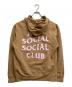 ANTI SOCIAL SOCIAL CLUB (アンチソーシャルソーシャルクラブ) プリントパーカー ピンク×ブラウン サイズ:M：5000円