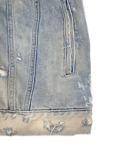 DIESEL（ディーゼル）DIESEL (ディーゼル) ダメージデニムジャケット ネイビー サイズ:Sの古着・服飾アイテム