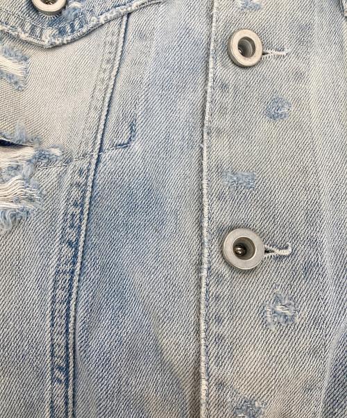 DIESEL（ディーゼル）DIESEL (ディーゼル) ダメージデニムジャケット ネイビー サイズ:Sの古着・服飾アイテム