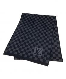 LOUIS VUITTON（ルイ ヴィトン）の古着「エシャルププティ-ウールマフラー」｜グレー×ブラック
