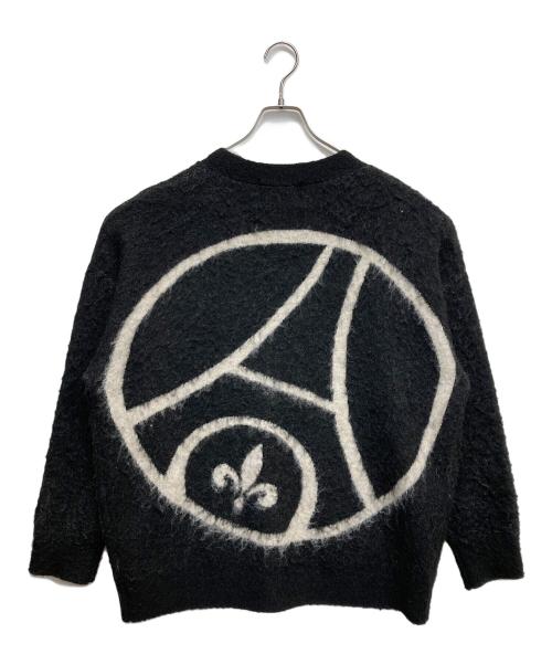 Paris Saint-Germain（パリサンジェルマン）PARIS SAINT-GERMAIN (パリサンジェルマン) EDIFICE (エディフィス) エンブレム ジャカードカーディガン ブラック サイズ:Mの古着・服飾アイテム