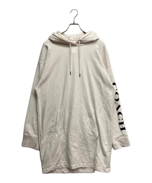 COACH（コーチ）COACH (コーチ) エッセンシャル フーディー ドレス ホワイト サイズ:Mの古着・服飾アイテム