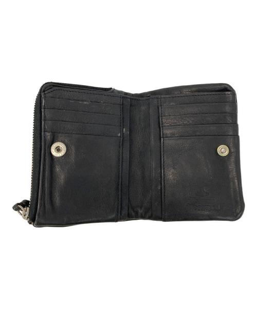 Vivienne Westwood（ヴィヴィアンウエストウッド）Vivienne Westwood (ヴィヴィアンウエストウッド) ライダースラウンドジップウォレット ブラックの古着・服飾アイテム