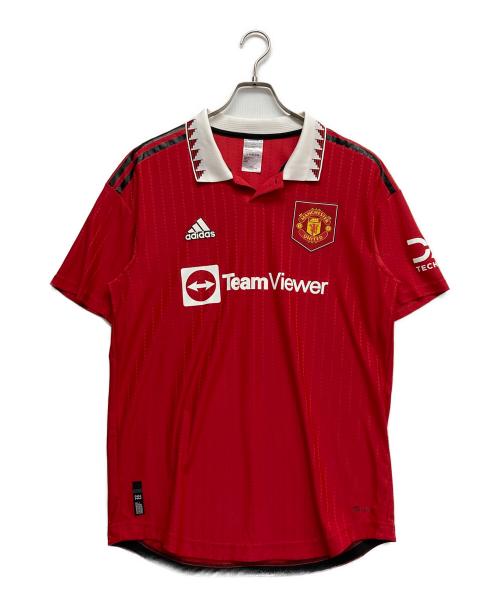 adidas（アディダス）adidas (アディダス) ゲームシャツ レッド サイズ:Lの古着・服飾アイテム