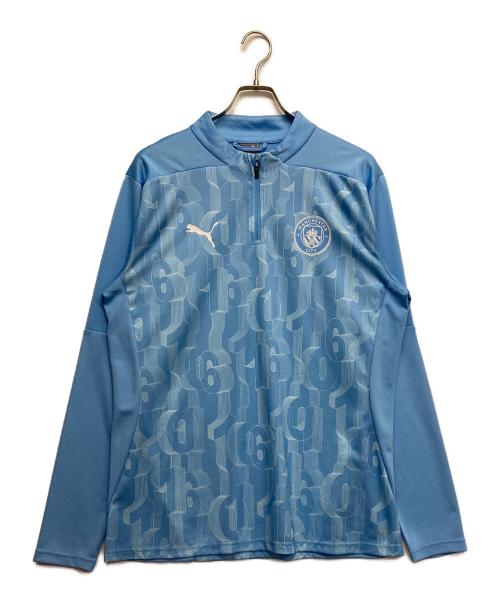 PUMA（プーマ）PUMA (プーマ) マンチェスターシティ 24/25 プレマッチ 1/4 ジップトップ スカイブルー サイズ:Lの古着・服飾アイテム