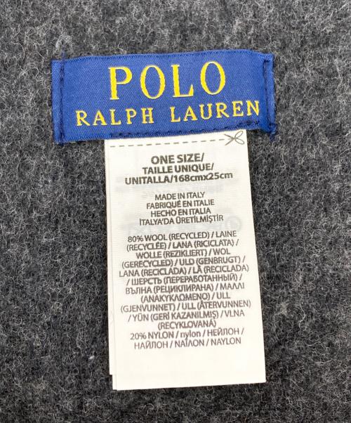 POLO RALPH LAUREN（ポロ・ラルフローレン）POLO RALPH LAUREN (ポロ・ラルフローレン) マフラー ネイビー サイズ:one sizeの古着・服飾アイテム