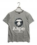 Aape BY A BATHING APEエーエイプ バイ アベイシングエイプ）の古着「プリントTシャツ」｜グレー