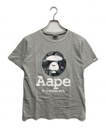 Aape BY A BATHING APE（エーエイプ バイ アベイシングエイプ）の古着「プリントTシャツ」｜グレー