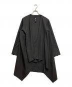 GROUND Yグラウンドワイ）の古着「T/W GABARDINE LONG DRAPE JACKET」｜ブラック