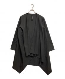 GROUND Y（グラウンドワイ）の古着「T/W GABARDINE LONG DRAPE JACKET」｜ブラック
