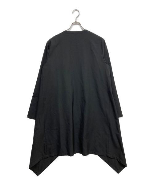 GROUND Y（グラウンドワイ）GROUND Y (グラウンドワイ) T/W GABARDINE LONG DRAPE JACKET ブラック サイズ:1の古着・服飾アイテム