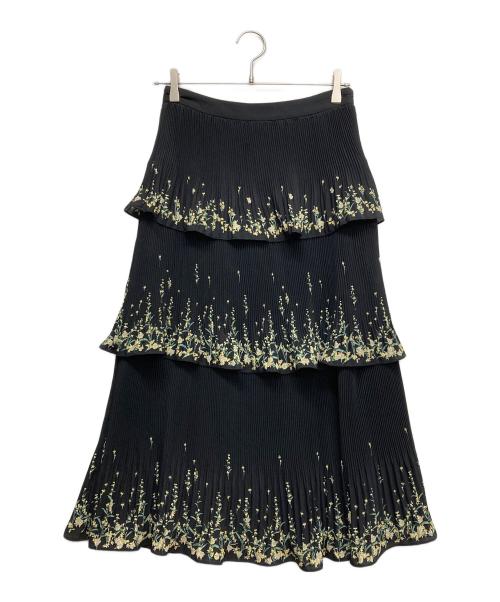 ted baker（テッドベーカー）TED BAKER (テッドベーカー) ティアードスカート ブラック サイズ:1の古着・服飾アイテム