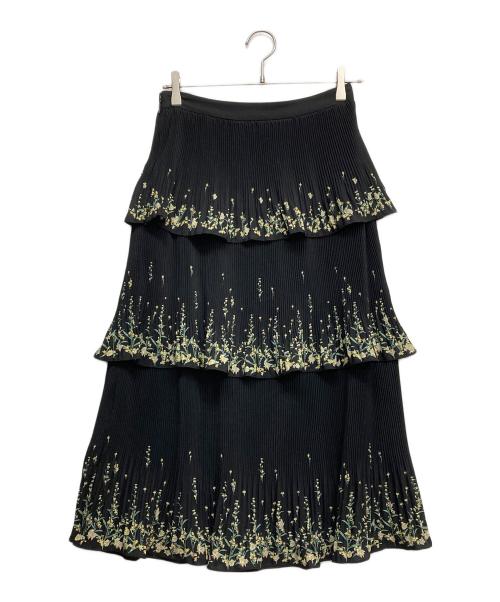 ted baker（テッドベーカー）TED BAKER (テッドベーカー) ティアードスカート ブラック サイズ:1の古着・服飾アイテム