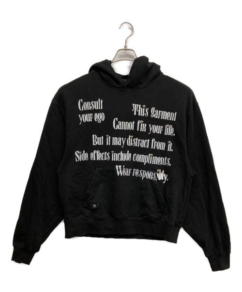 ANTIMID（アンチミッド）antimid (アンチミッド) BIG LOGO HOODIE ブラック サイズ:Lの古着・服飾アイテム