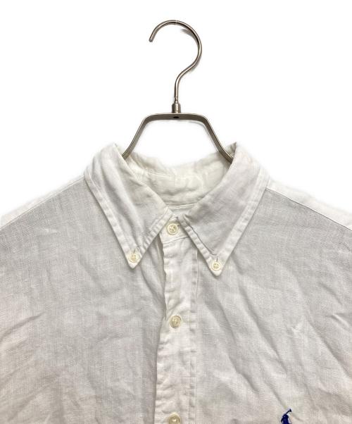 POLO RALPH LAUREN（ポロ・ラルフローレン）POLO RALPH LAUREN (ポロ・ラルフローレン) クラシックフィットリネンシャツ ホワイト サイズ:Mの古着・服飾アイテム
