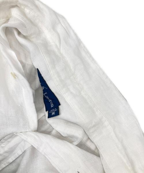 POLO RALPH LAUREN（ポロ・ラルフローレン）POLO RALPH LAUREN (ポロ・ラルフローレン) クラシックフィットリネンシャツ ホワイト サイズ:Mの古着・服飾アイテム