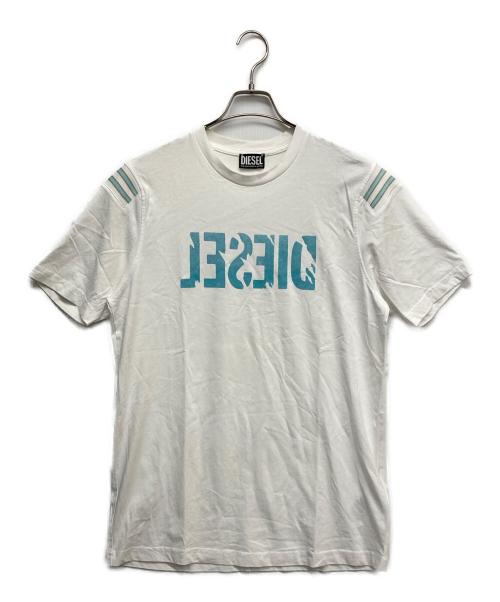 DIESEL（ディーゼル）DIESEL (ディーゼル) ロゴプリントTシャツ ホワイト サイズ:Mの古着・服飾アイテム