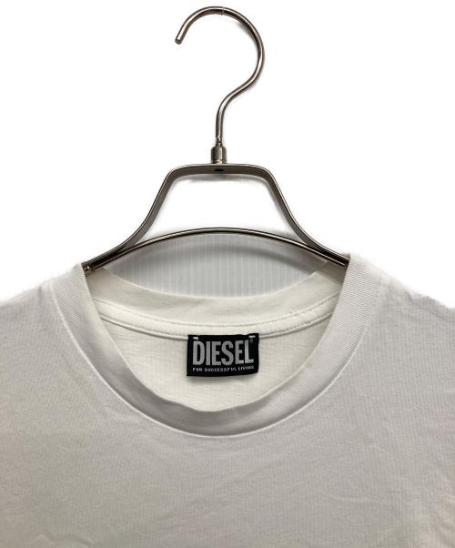 DIESEL（ディーゼル）DIESEL (ディーゼル) ロゴプリントTシャツ ホワイト サイズ:Mの古着・服飾アイテム