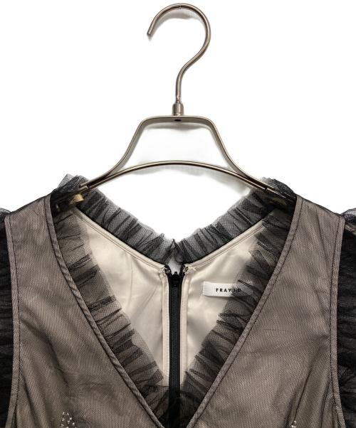 FRAY ID（フレイ アイディー）FRAY ID (フレイ アイディー) ビーズビジュードレス ブラック サイズ:1 未使用品の古着・服飾アイテム