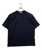 JOHN SMEDLEYジョンスメドレー）の古着「ボーダー クルーネック ニットtシャツ」｜ネイビー