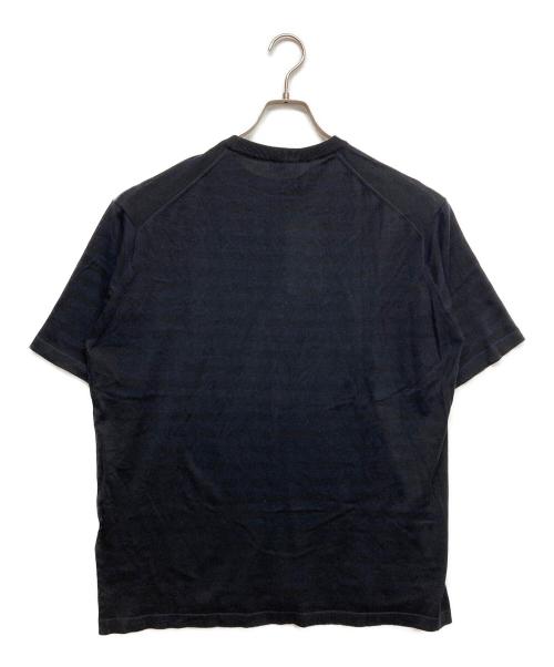 JOHN SMEDLEY（ジョンスメドレー）JOHN SMEDLEY (ジョンスメドレー) ボーダー クルーネック ニットtシャツ ネイビー サイズ:L 未使用品の古着・服飾アイテム