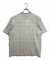JOHN SMEDLEY (ジョンスメドレー) ボーダー クルーネック ニットtシャツ ホワイト サイズ:L 未使用品：10000円