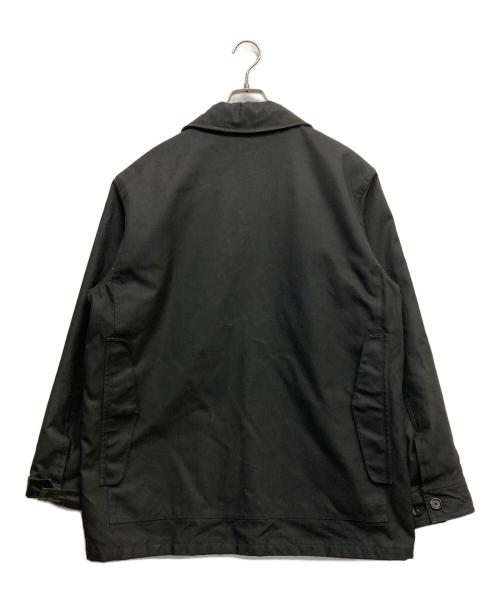 POLO RALPH LAUREN（ポロ・ラルフローレン）POLO RALPH LAUREN (ポロ・ラルフローレン) レザー切り替えオイルドハンティングジャケット ブラック サイズ:Lの古着・服飾アイテム