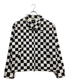 VANS（ヴァンズ）の古着「チェッカーフラッグブルゾン」｜ホワイト×ブラック