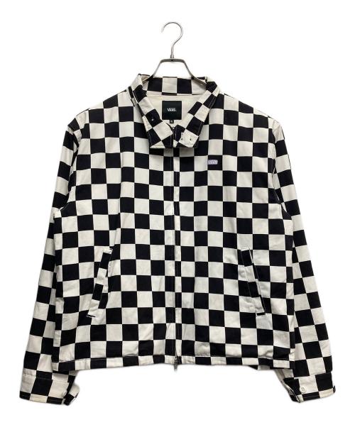 VANS（ヴァンズ）VANS (ヴァンズ) チェッカーフラッグブルゾン ホワイト×ブラック サイズ:XLの古着・服飾アイテム