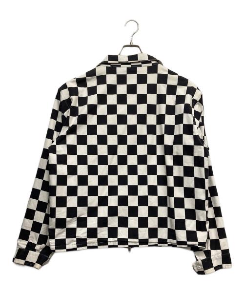 VANS（ヴァンズ）VANS (ヴァンズ) チェッカーフラッグブルゾン ホワイト×ブラック サイズ:XLの古着・服飾アイテム