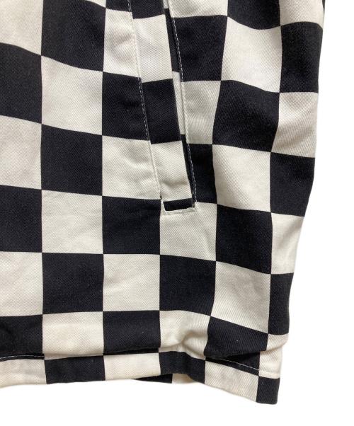 VANS（ヴァンズ）VANS (ヴァンズ) チェッカーフラッグブルゾン ホワイト×ブラック サイズ:XLの古着・服飾アイテム