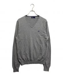 FRED PERRY（フレッドペリー）の古着「Vネックニット」｜グレー