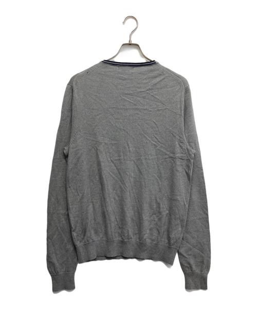 FRED PERRY（フレッドペリー）FRED PERRY (フレッドペリー) Vネックニット グレー サイズ:Lの古着・服飾アイテム