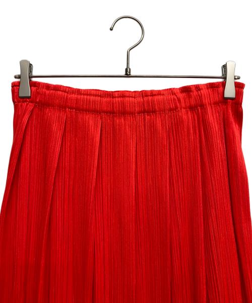 PLEATS PLEASE（プリーツプリーズ）PLEATS PLEASE (プリーツプリーズ) プリーツロングスカート レッド サイズ:5の古着・服飾アイテム