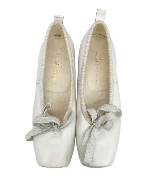 COMME des GARCONS（コムデギャルソン）COMME des GARCONS (コムデギャルソン) スクエアトゥバレエシューズ ホワイト サイズ:23の古着・服飾アイテム
