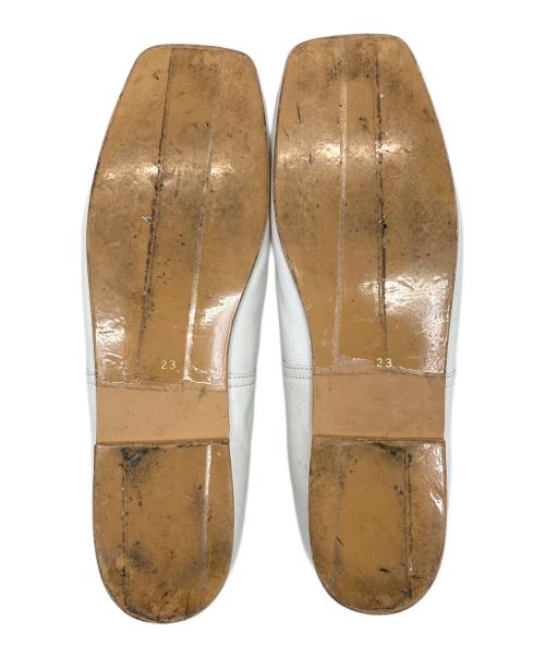 COMME des GARCONS（コムデギャルソン）COMME des GARCONS (コムデギャルソン) スクエアトゥバレエシューズ ホワイト サイズ:23の古着・服飾アイテム